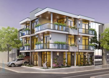 Gạch ốp Biệt thự sắc vàng đẹp nhất 2023